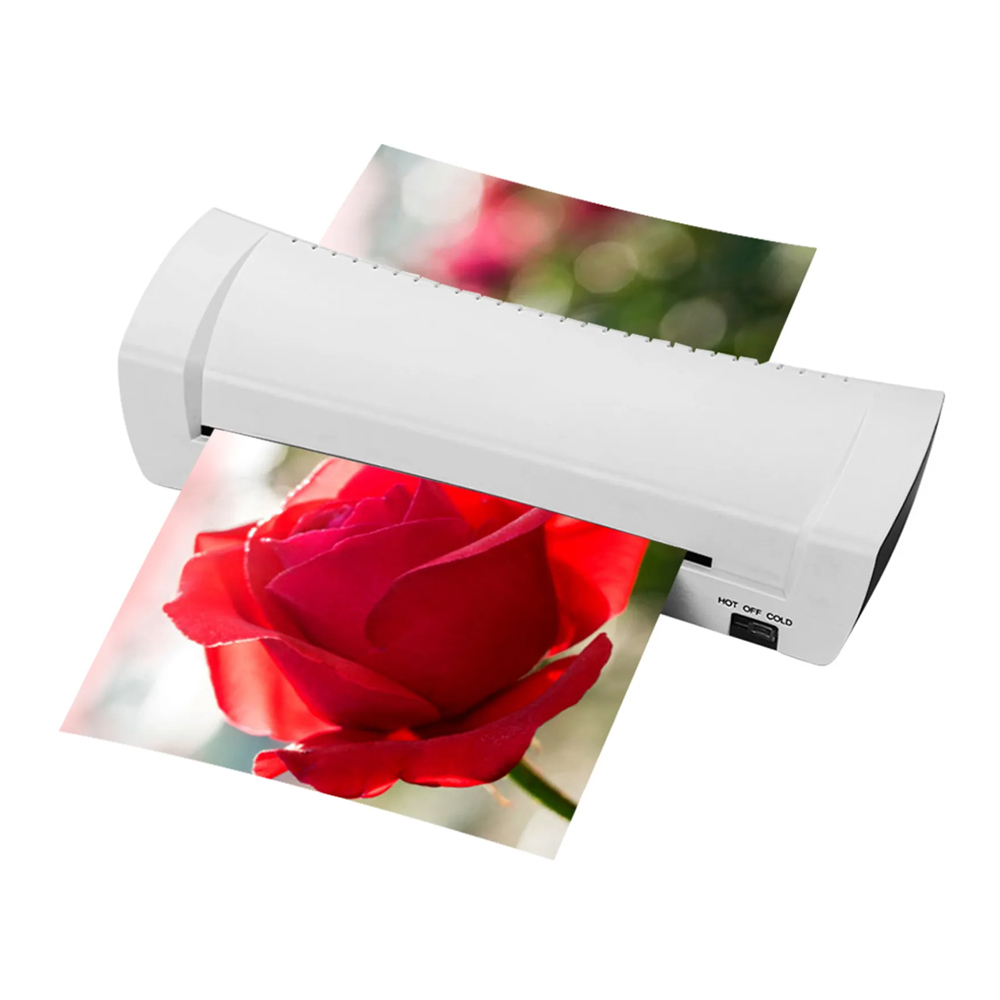 Laminator Machine Hot and Cold Laminating Machine Two Rollers A4 Size for Document Photo Picture Credit Card School