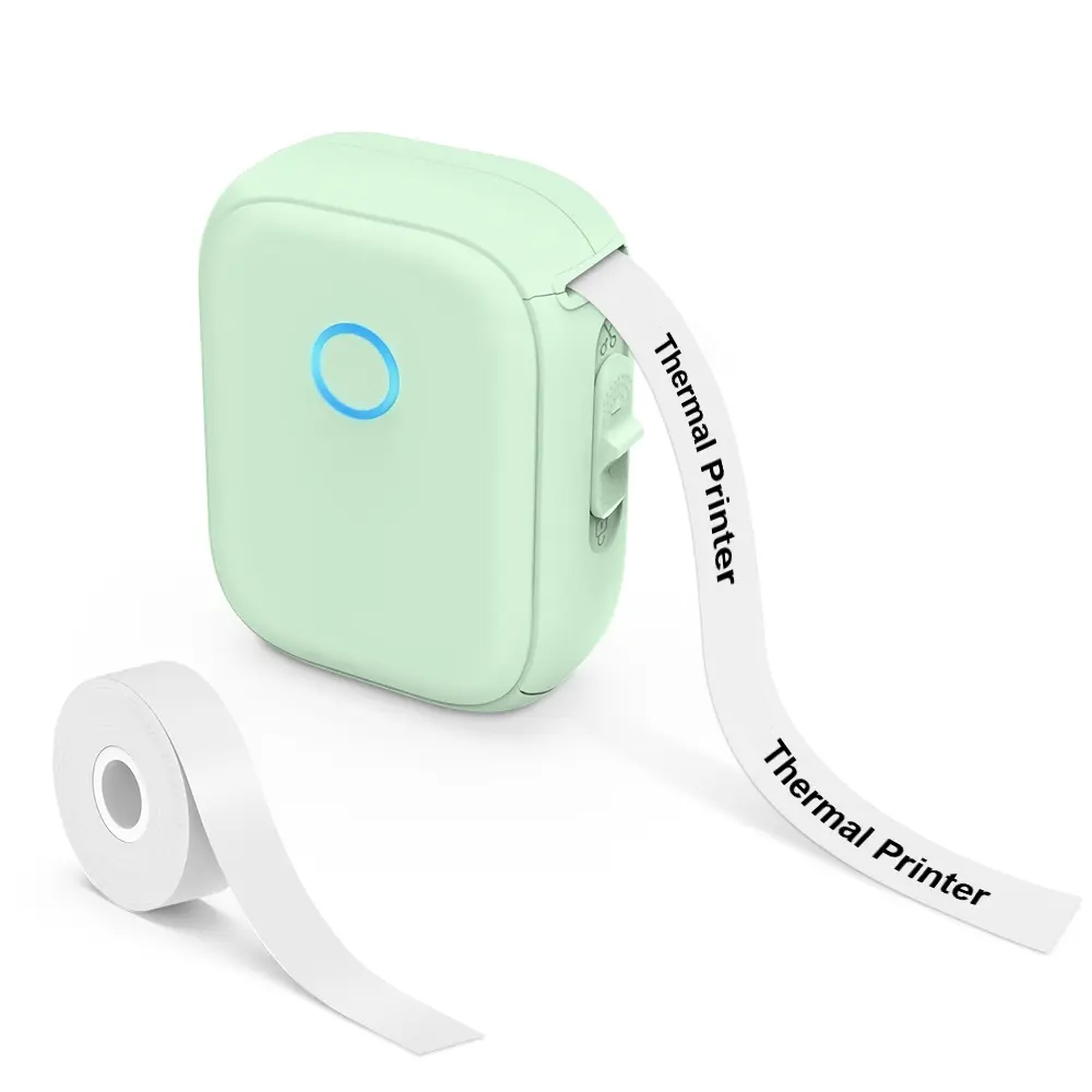 Adhesive Label Printer Portable Labeler Inkless Thermal Printer Label Stickers Printer Bag Bluetooth Maker