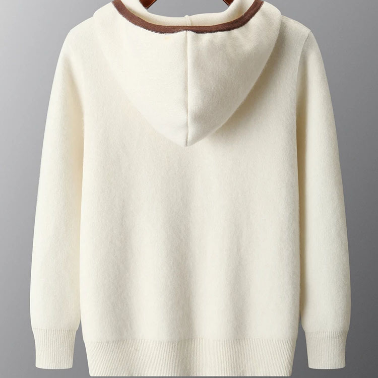 Cashmere Hooded Zipp...