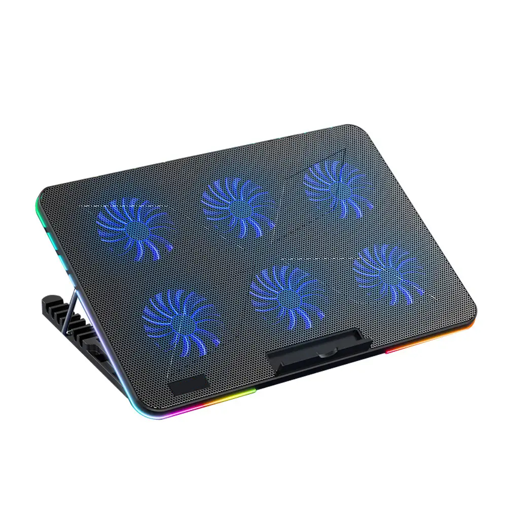Laptop Cooler Laptop Cooling Pad 6 Quiet Fans High-speed Cooling Supports Laptop Accessories Cooler Notebook Base Radiator