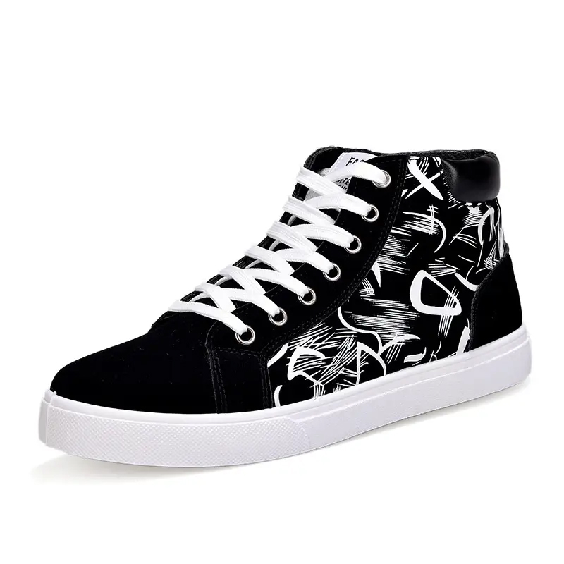 Spring and Autumn Fashion High Top Men's Canvas Shoes Outdoor Shoes