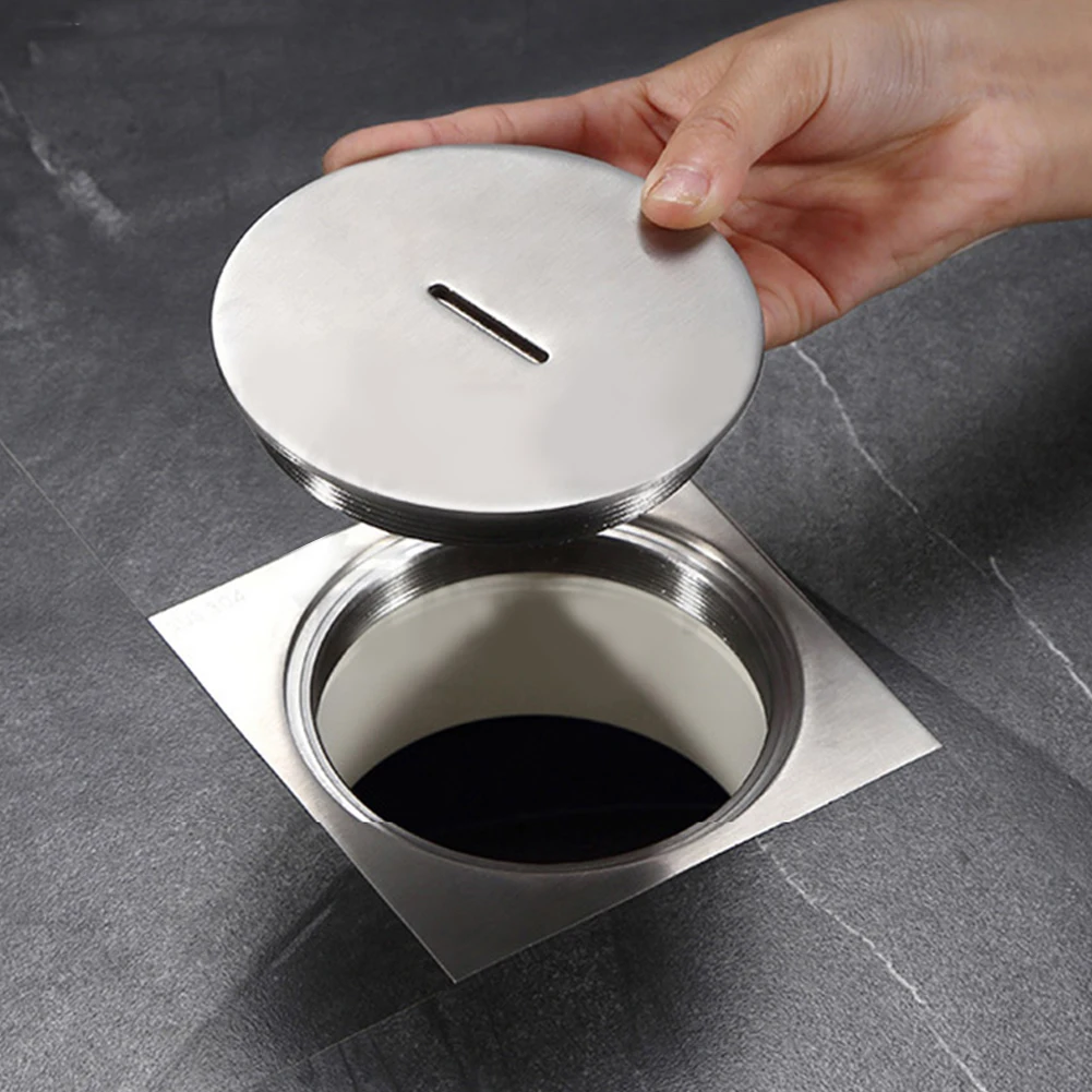Square Shower Floor Drain Thickened Stainless Steel Shower Drain Floor Drain for Bathtubs