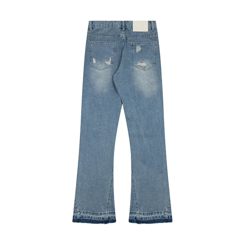 Women's Jeans Micro Flared Splash Ink Graffiti Horn Retro Deconstructed Stitching