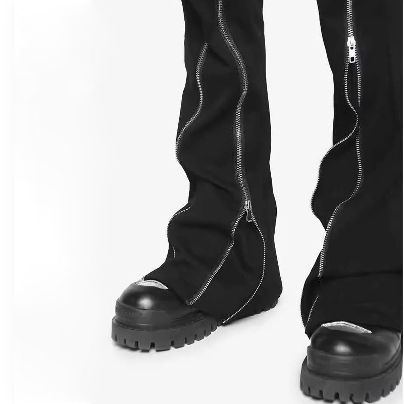 Hip-Hop Zipper Divided Jeans For Men