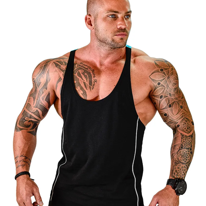 Fashion Men's Vest Sports Fitness Sleeveless Vest Casual Men's Top Style Breathable And Refreshing Vest