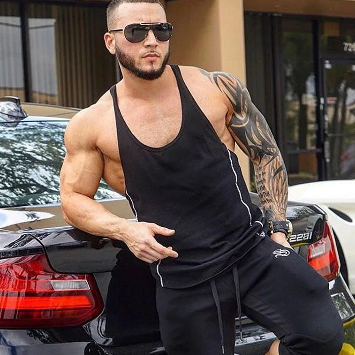 Fashion Men's Vest Sports Fitness Sleeveless Vest Casual Men's Top Style Breathable And Refreshing Vest
