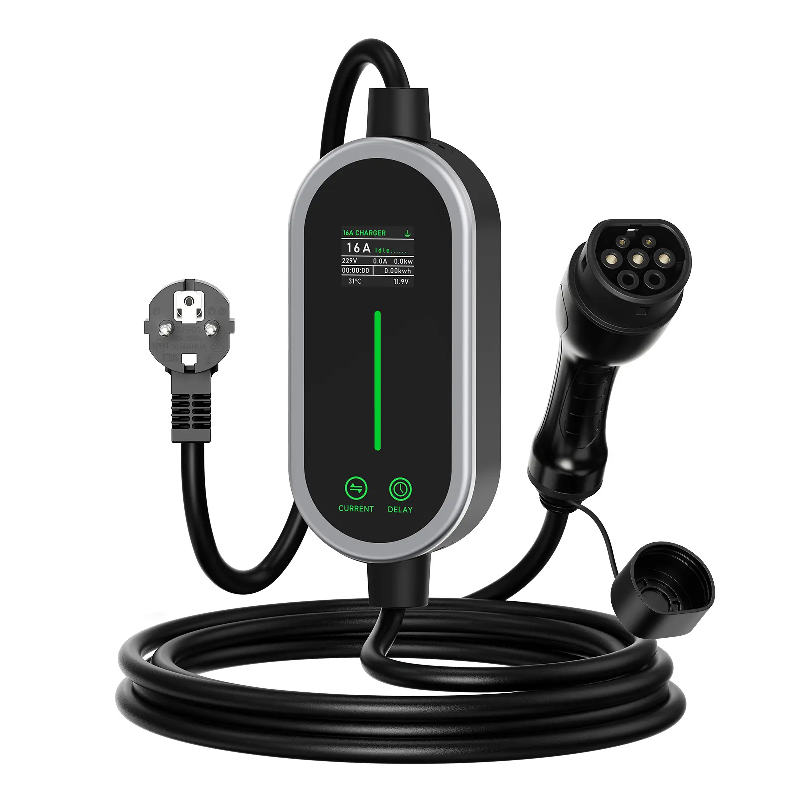 EV Portable Charger Type 2 Plug Connector  1 Phase...