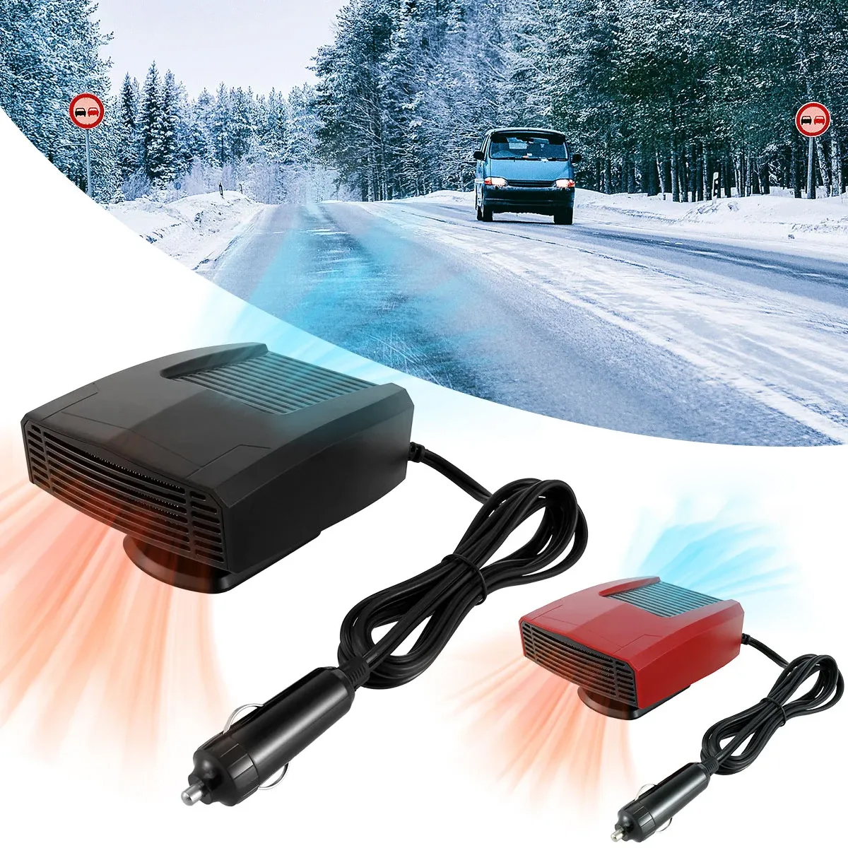 Portable Car Heater Car Defogger Heater Fan 2 in 1...