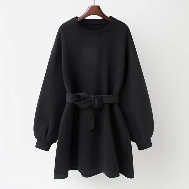 Loose Mid-length Sweatshirt Thickened Jacket Top For Women's Dress
