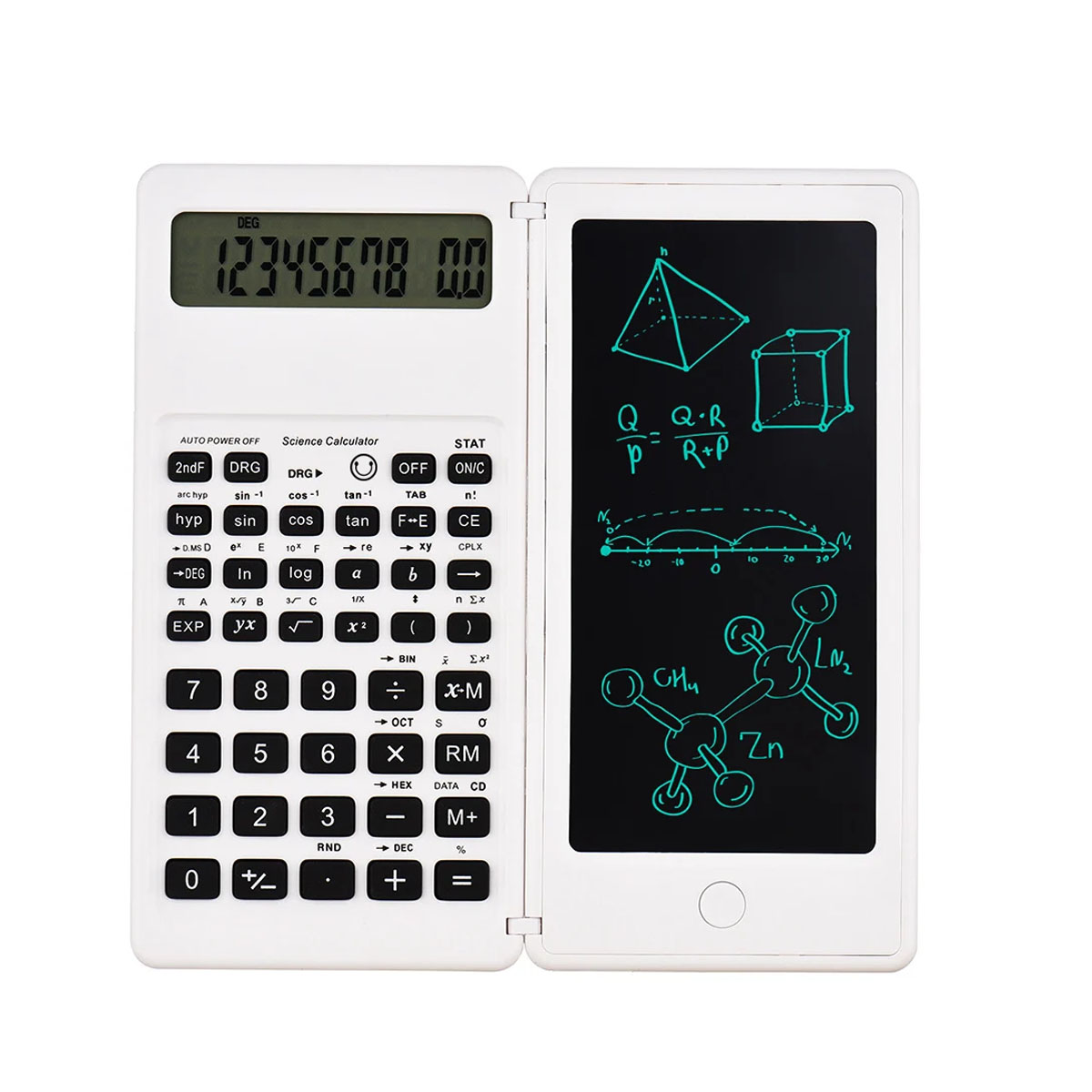 Foldable 2-In-1 Office Scientific Calculator Writing Tablet