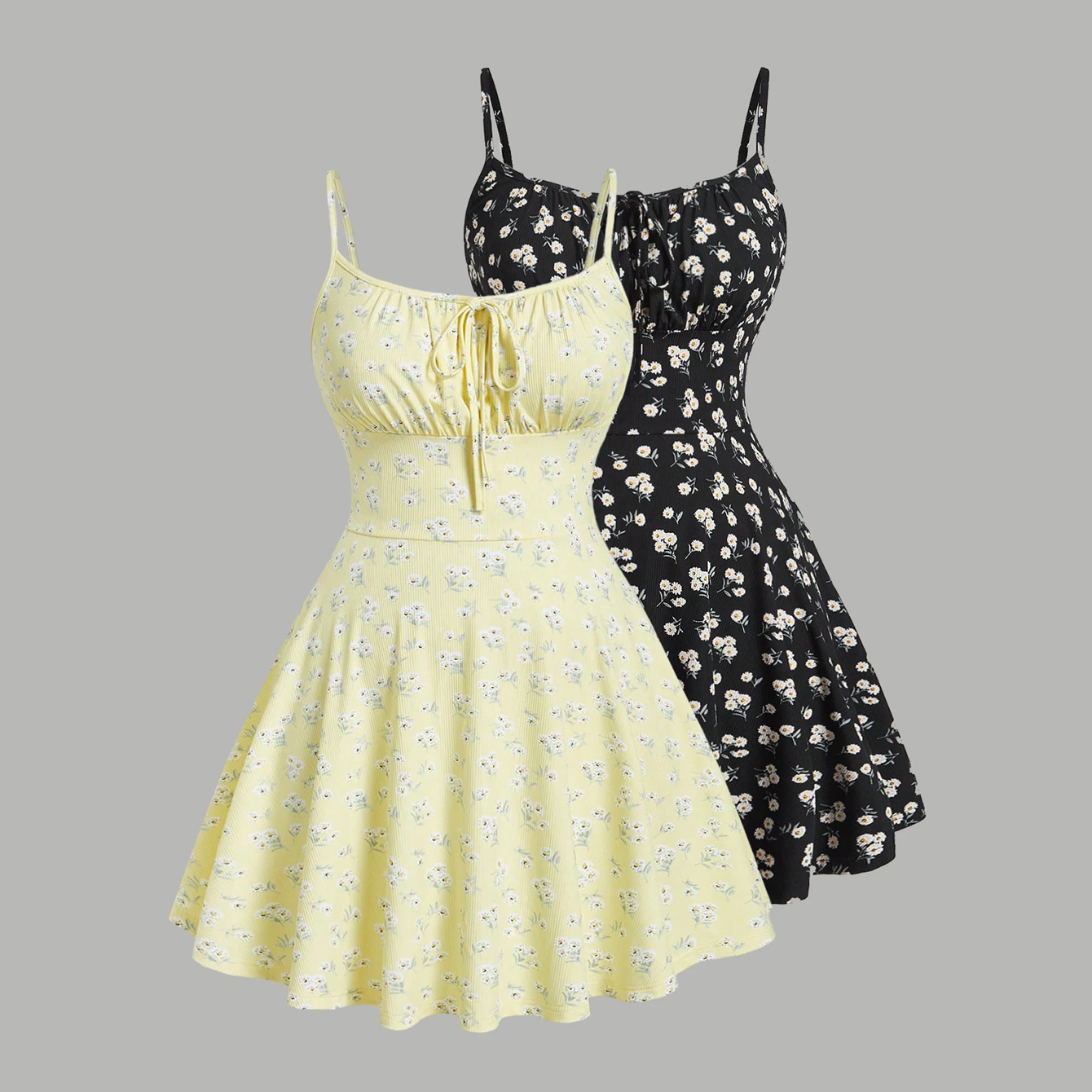 Fashion Floral Elegant Sleeveless Slim Strap Camisole Dress