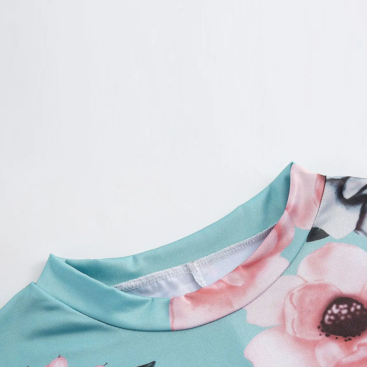 Women's Floral Print Summer Boho A-Line Swing Dress Short Sleeve High-Waist Flowy Maxi