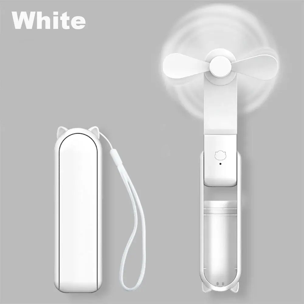 Portable Mini Fan USB Rechargeable 3 Speed Handheld Foldable Fan Hand Held Small Pocket Travel Fan