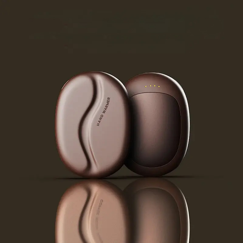 Coffee Bean Shape Magnetic Hand Warmer Split Mini Portable Double Sided Heating Rechargeable Hand Warmer Winter Essentials