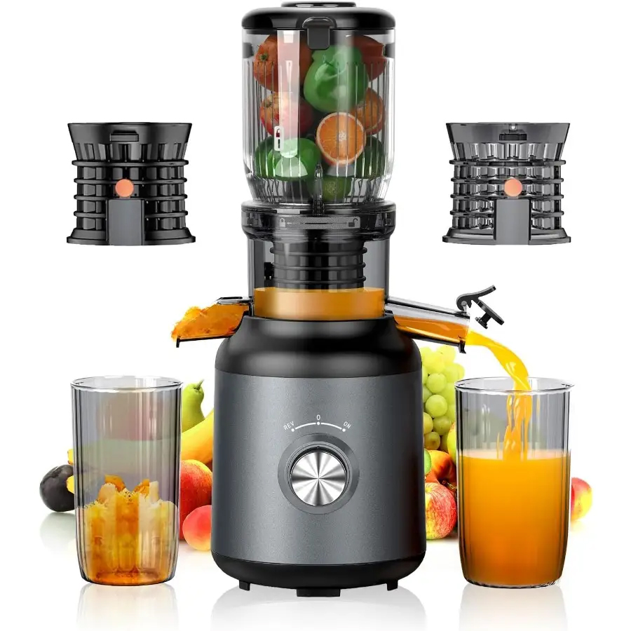 Cold Press Juicer With 4.2inch Large Feed Chute For Whole Fruits And Vegetables Slow Juicing Extraction Machine