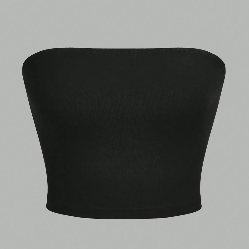 Women's Strapless Sleeveless Crop Top