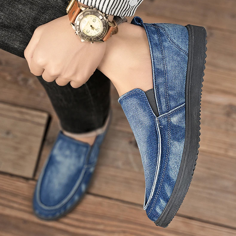 Men's Denim Canvas Shoes Lightweight Breathable So...