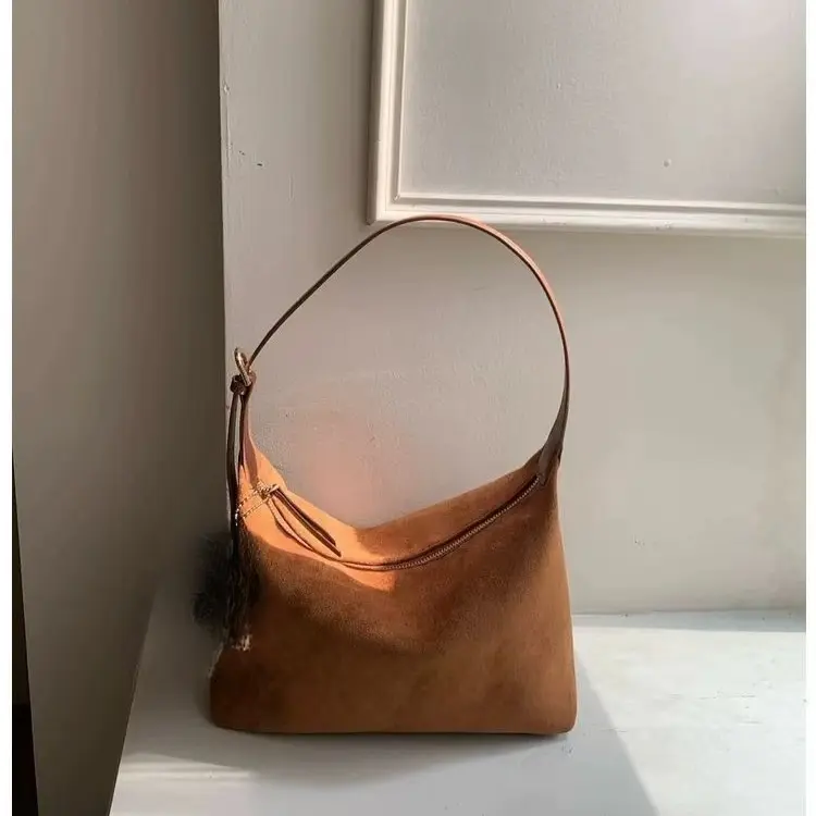 Elegant Suede Crossbody/Shoulder Bag For Women