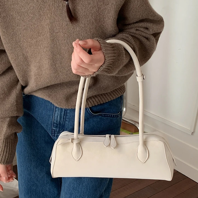 Retro Suede Long Women's Shoulder Bag