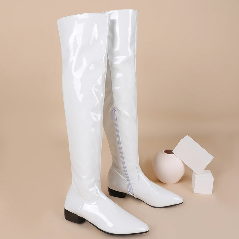 Wide-Shaft Over-the-Knee Boots for Women Modern Fit Design