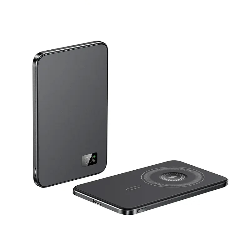 Thin Magnetic Wireless Power Bank Portable USB C Fast Charging External Battery