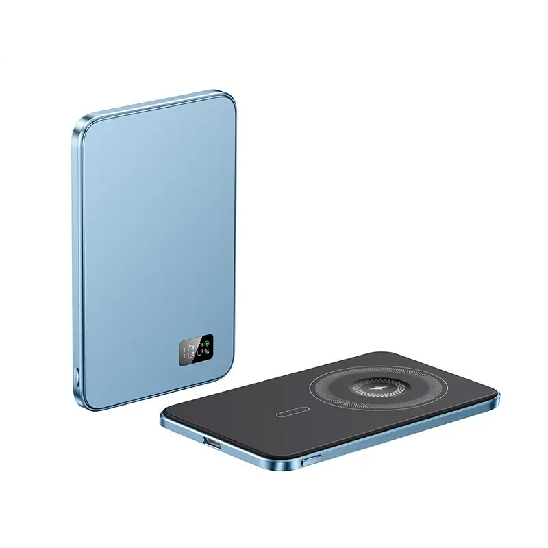 Thin Magnetic Wireless Power Bank Portable USB C Fast Charging External Battery