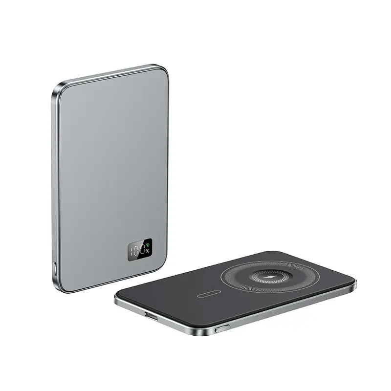 Thin Magnetic Wireless Power Bank Portable USB C Fast Charging External Battery