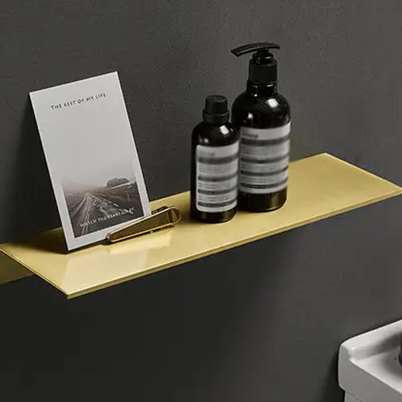 Modern Brushed Metal Bathroom Storage Rack