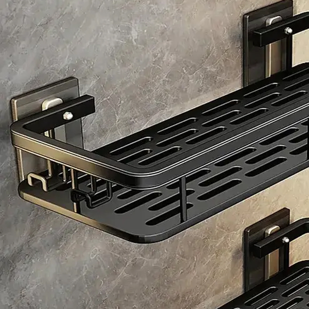 No-Drill Bathroom Storage Shelves Organizer