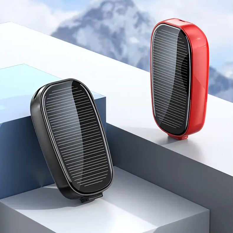 Solar Mini Power Bank Key Ring Portable Charger Compact Outdoor Camping External Battery Emergent Phone Powerbank