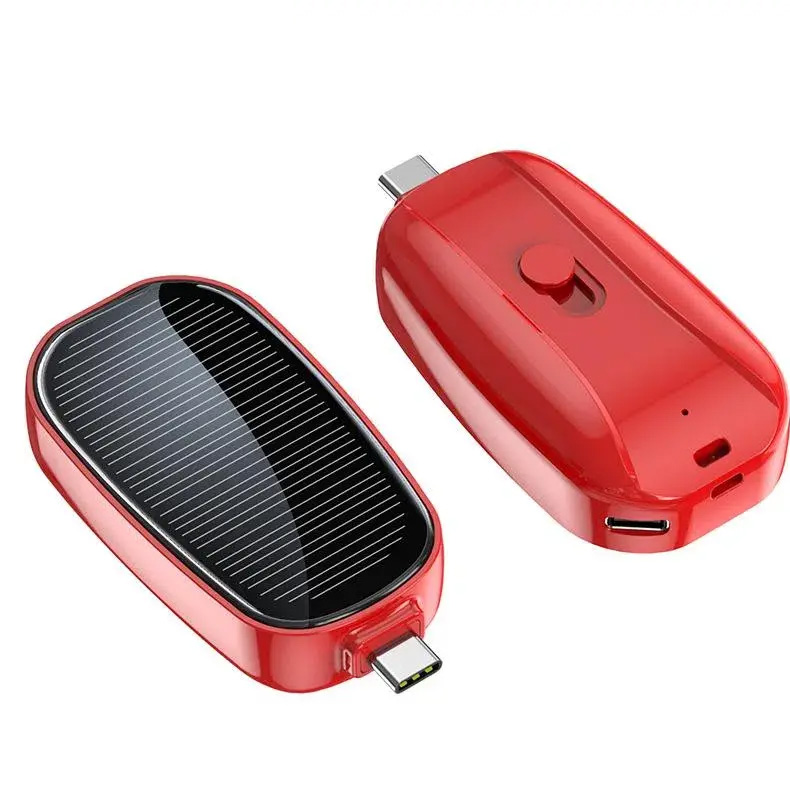 Solar Mini Power Bank Key Ring Portable Charger Co...