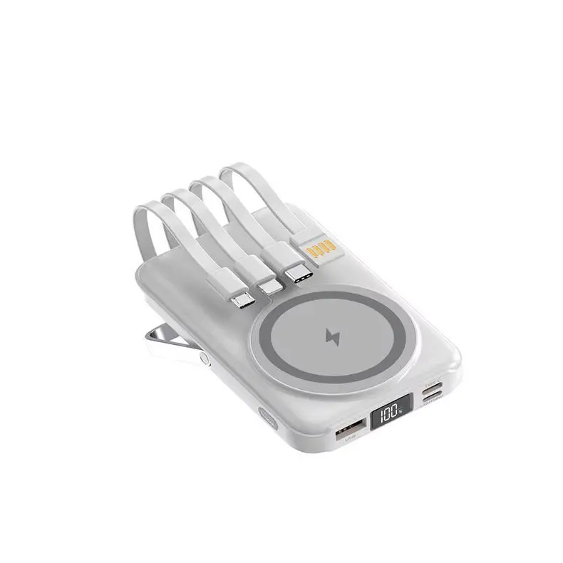 Power Bank Portable Auxiliary Spare External Magnetic Battery Pack Wireless Charger