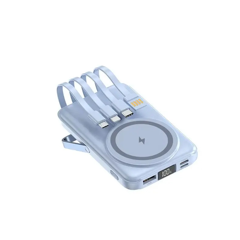 Power Bank Portable Auxiliary Spare External Magnetic Battery Pack Wireless Charger