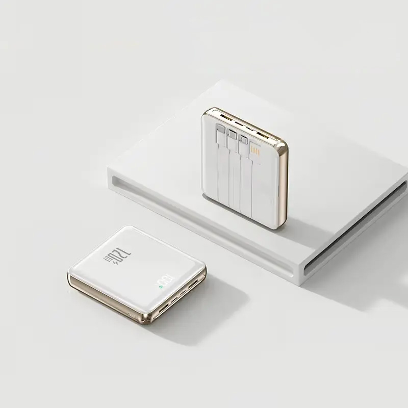 Power Bank 120W Super Fast Charging Power Bank 4 in 1 Built-in Cables Compatible