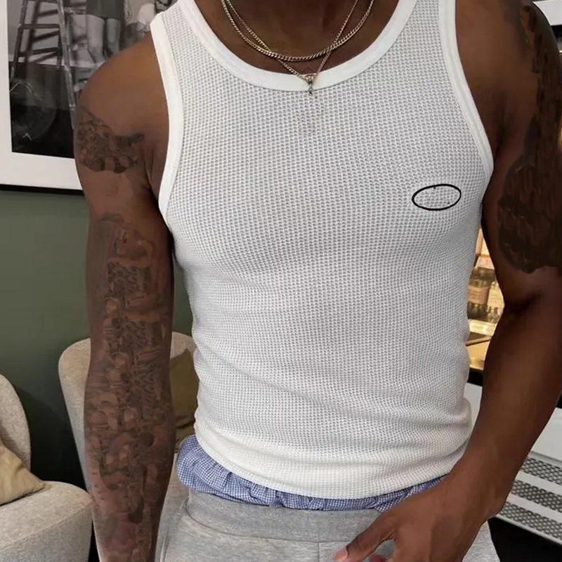 Men Sleeveless Tee Men Top Pure Cotton Vest Top