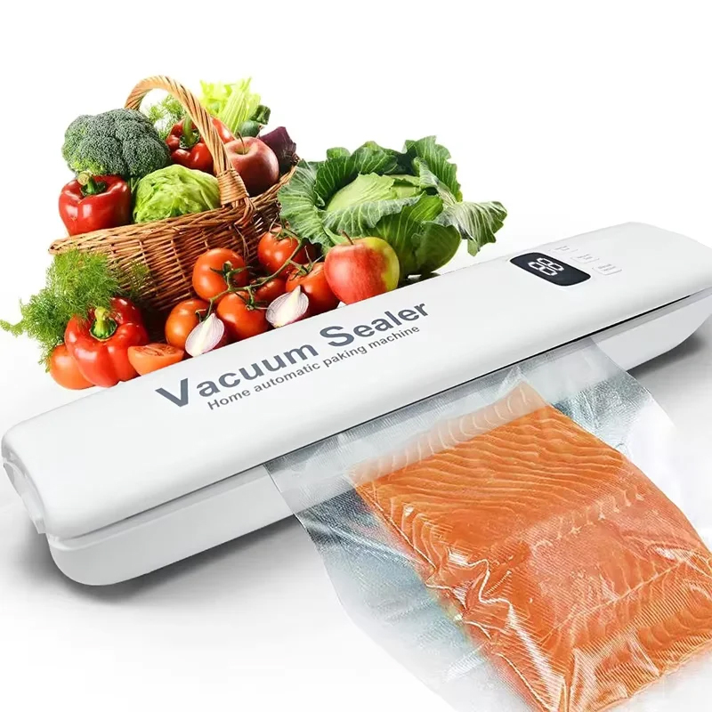 Automatic Vacuum Sealer Machine Portable Kitchen Food Sealing Home Electric Heat Shrinkable Sealer Packaging Machine for Household