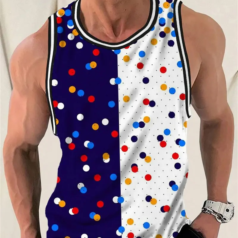 Simple Fashion Men Tank Tops Casual Daily Wear Sleeveless Vest Breathable