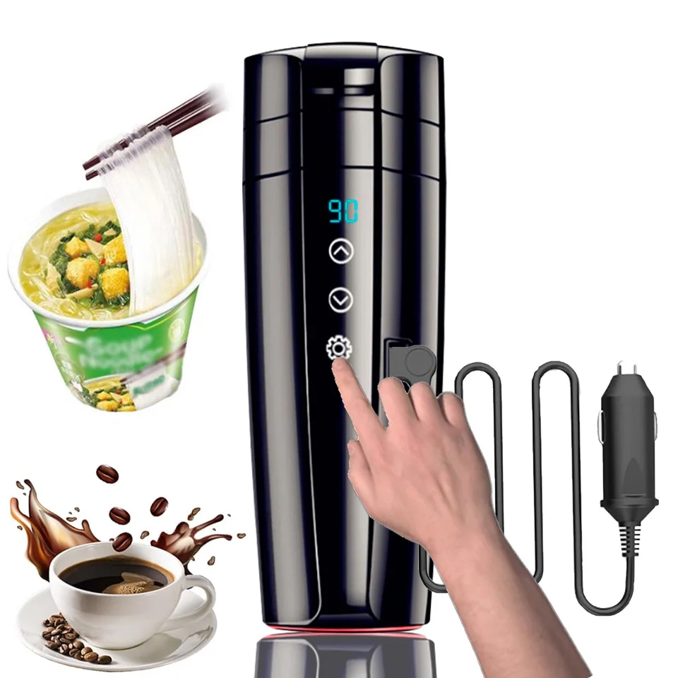 Portable Car Heating Cup 12V Stainless Steel Touch...