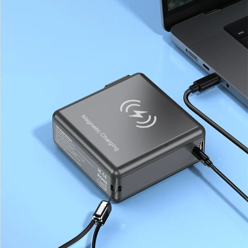 Magnetic Wireless Charger For Power Banks With Fas...