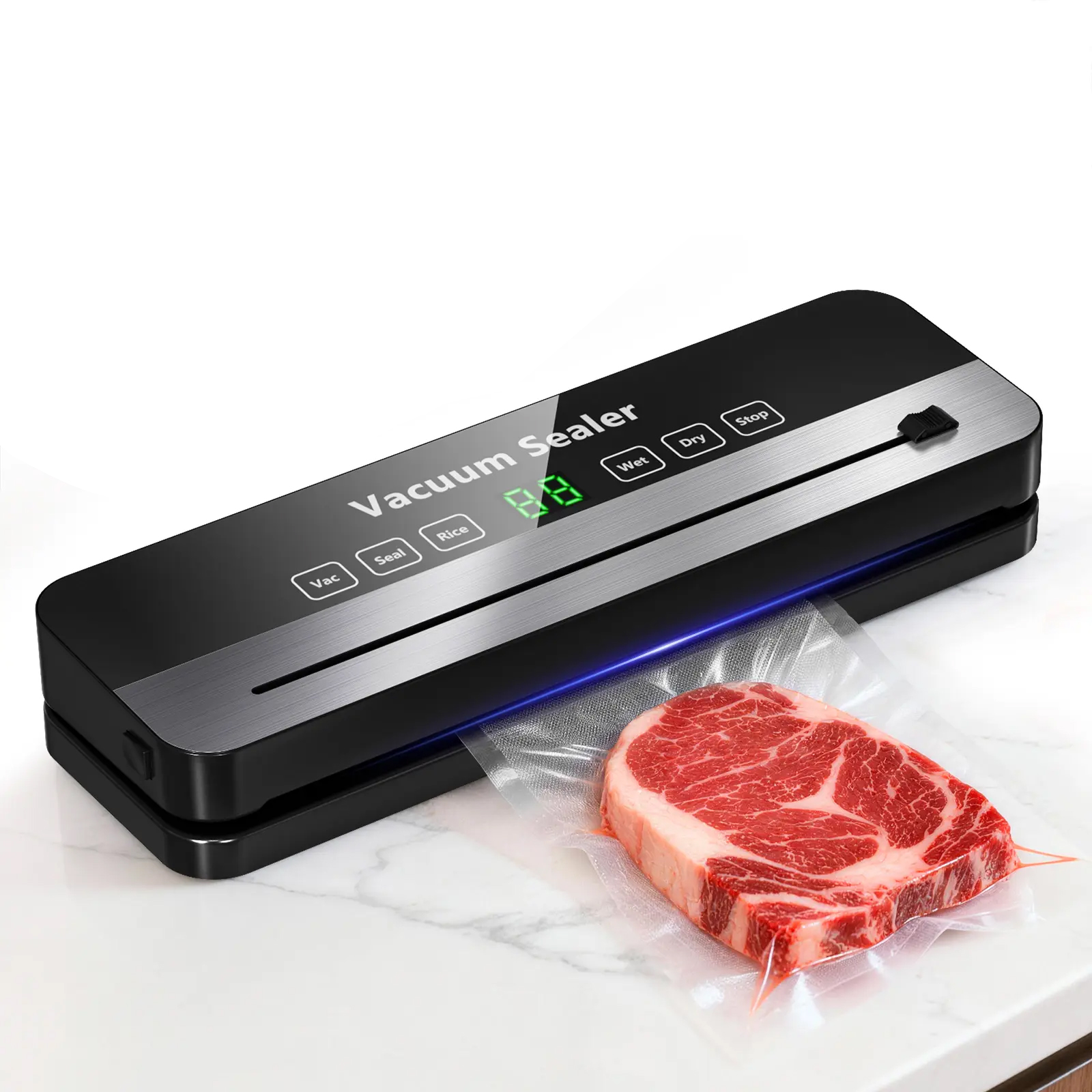 Portable Digital Timer Food Vacuum Sealing Machine Suitable For Both Dry And Wet Use Capable Of Suction Food Storage And Clas