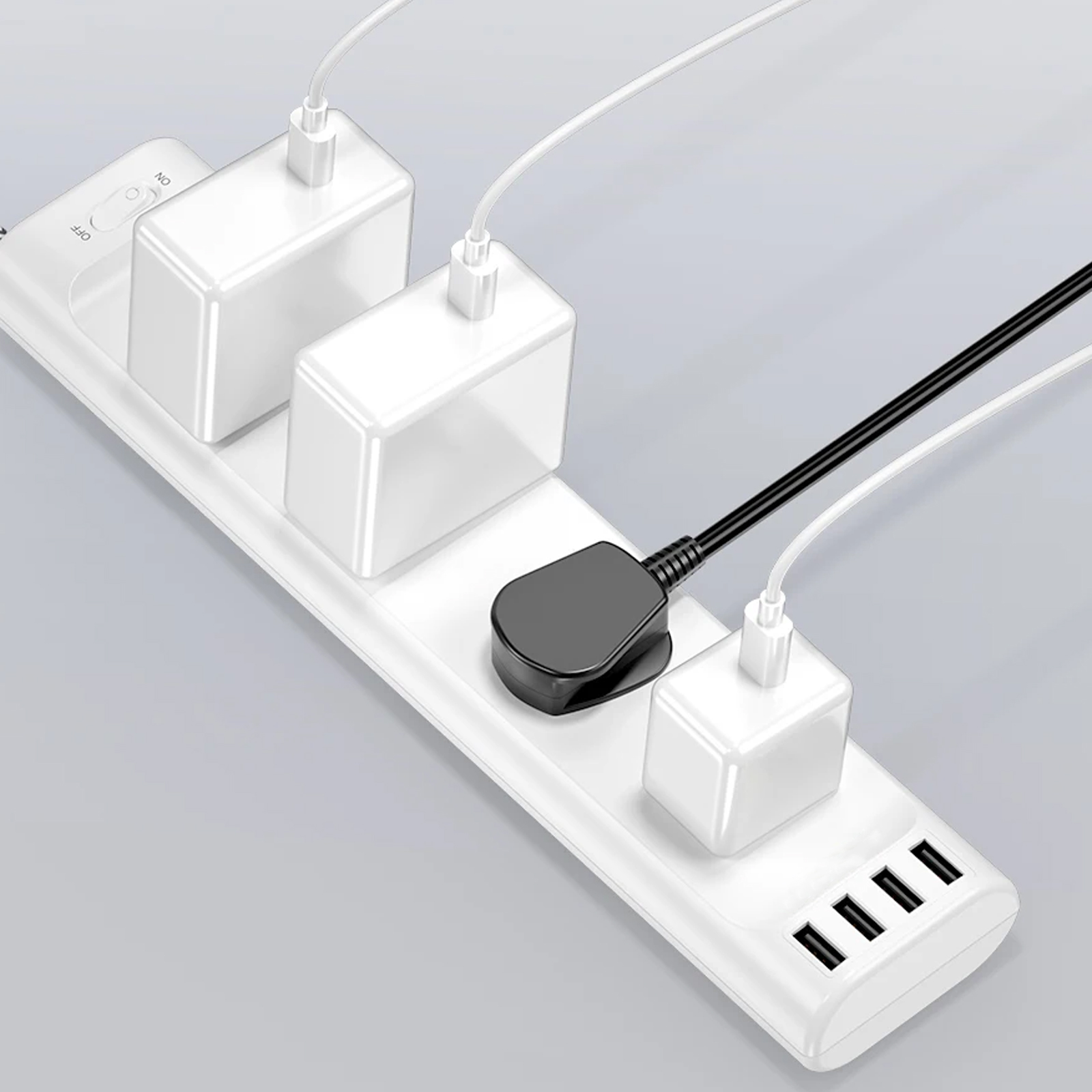 The Multi-Functional Power Strip Uses A 3-Meter Braided Extension Cable