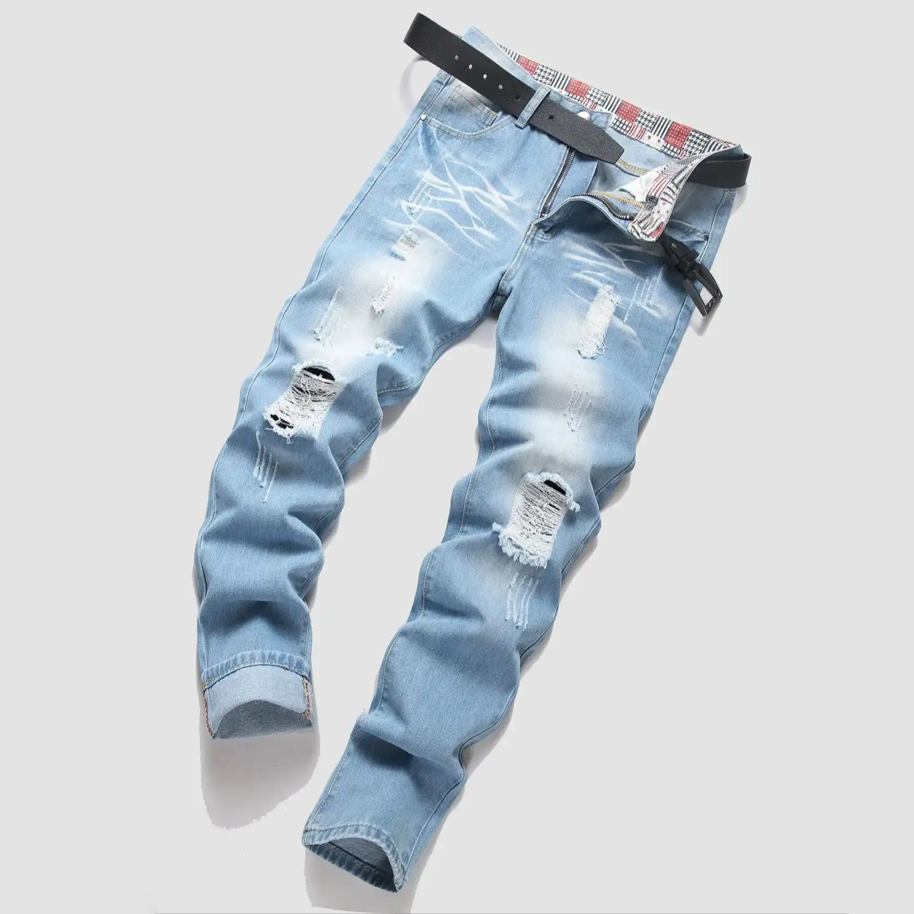 Light Colored Fashionable Men's Jeans