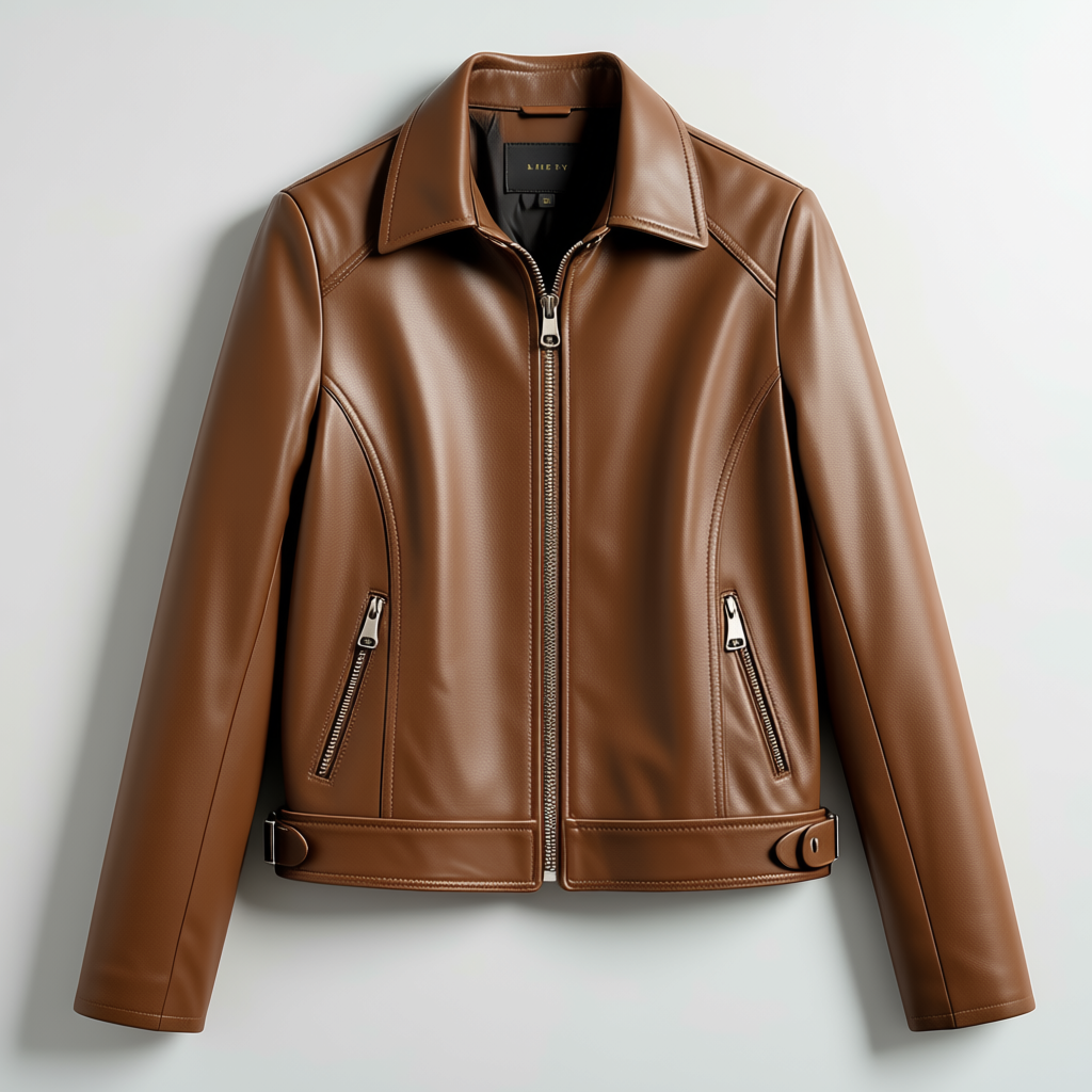 Leather Women's Jacket Warm Jacket Casual Leather Top