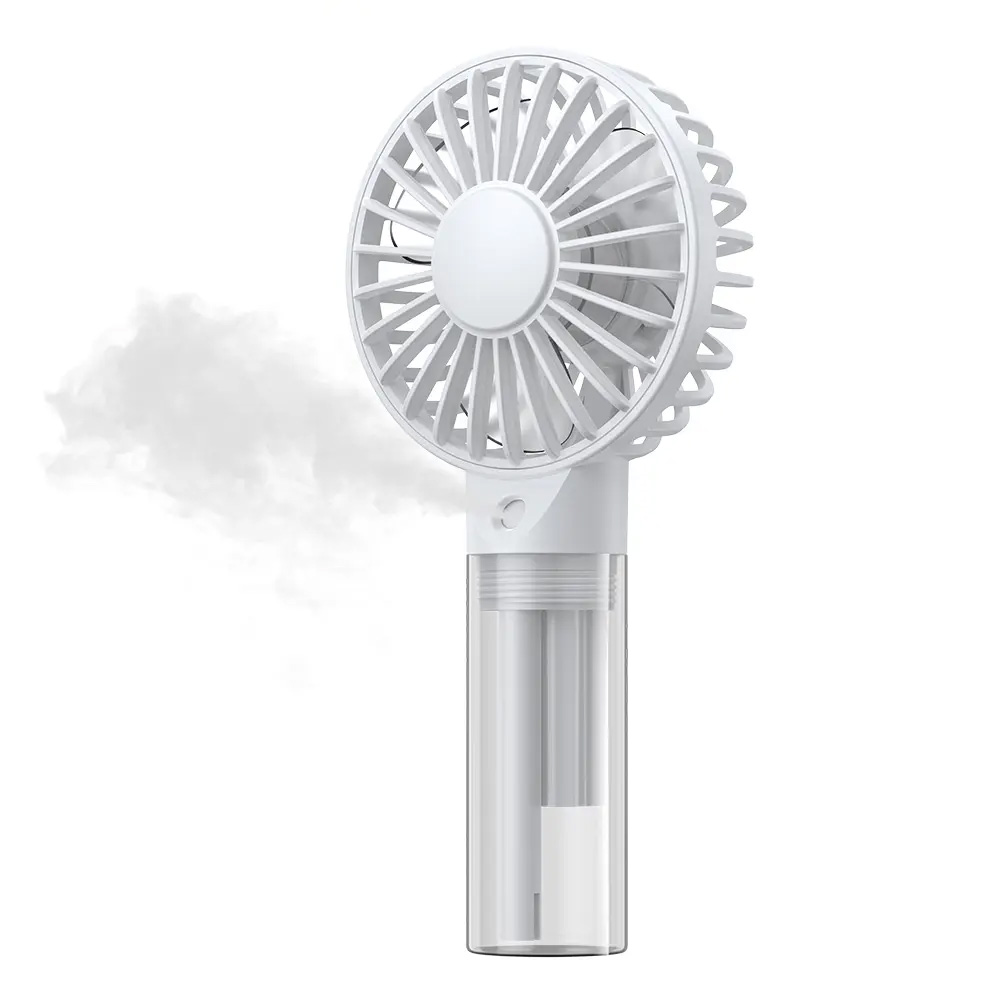 Mini Portable Fan With Water Mist 2000mah Capacity Humidifying Function