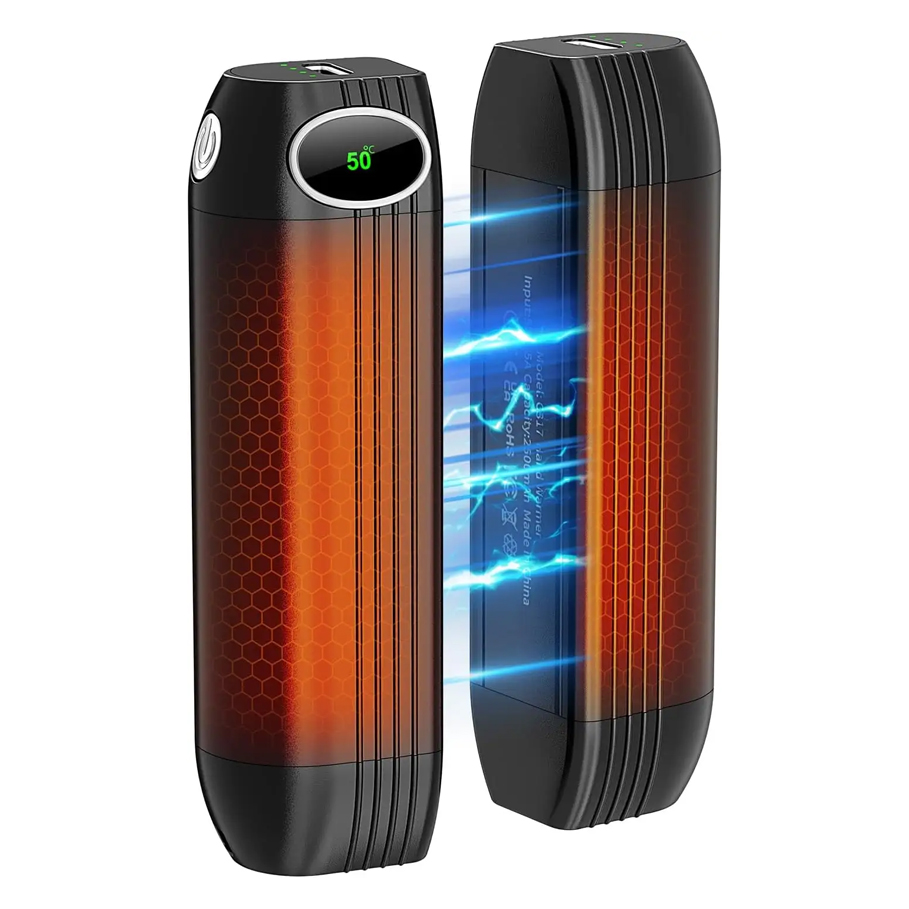 Rechargeable Hand Warmers 2 Pack Portable Pocket Heaters for Winter Outdoor Use
