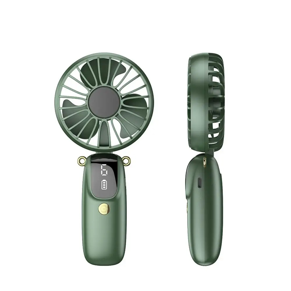 USB Handheld Mini Fan Foldable Portable Neck Hanging Fans 6 Speed Rechargeable Fan
