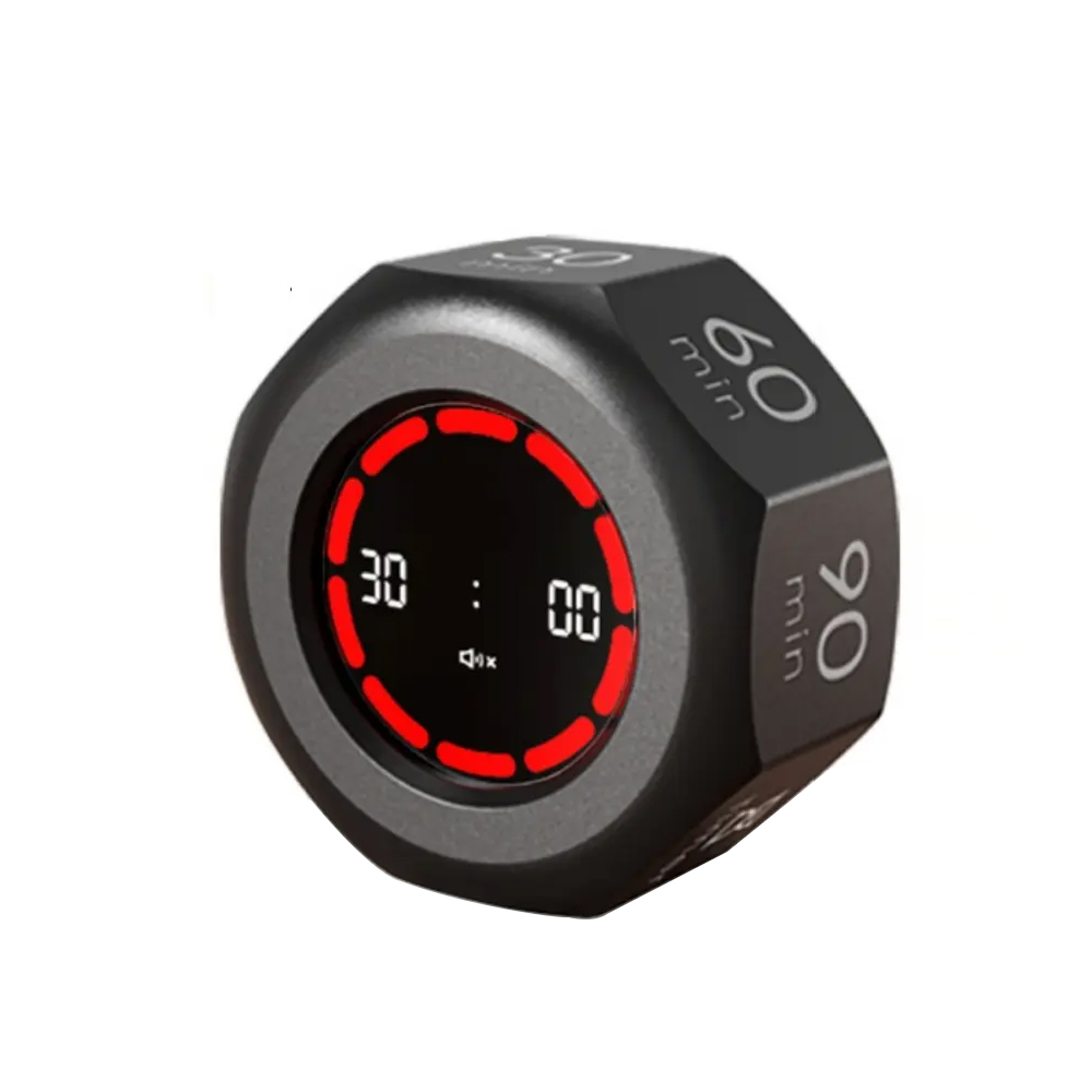 Rotating Timer 6 type Preset Desk Productivity Flip Timer Cube Countdown Stopwatch