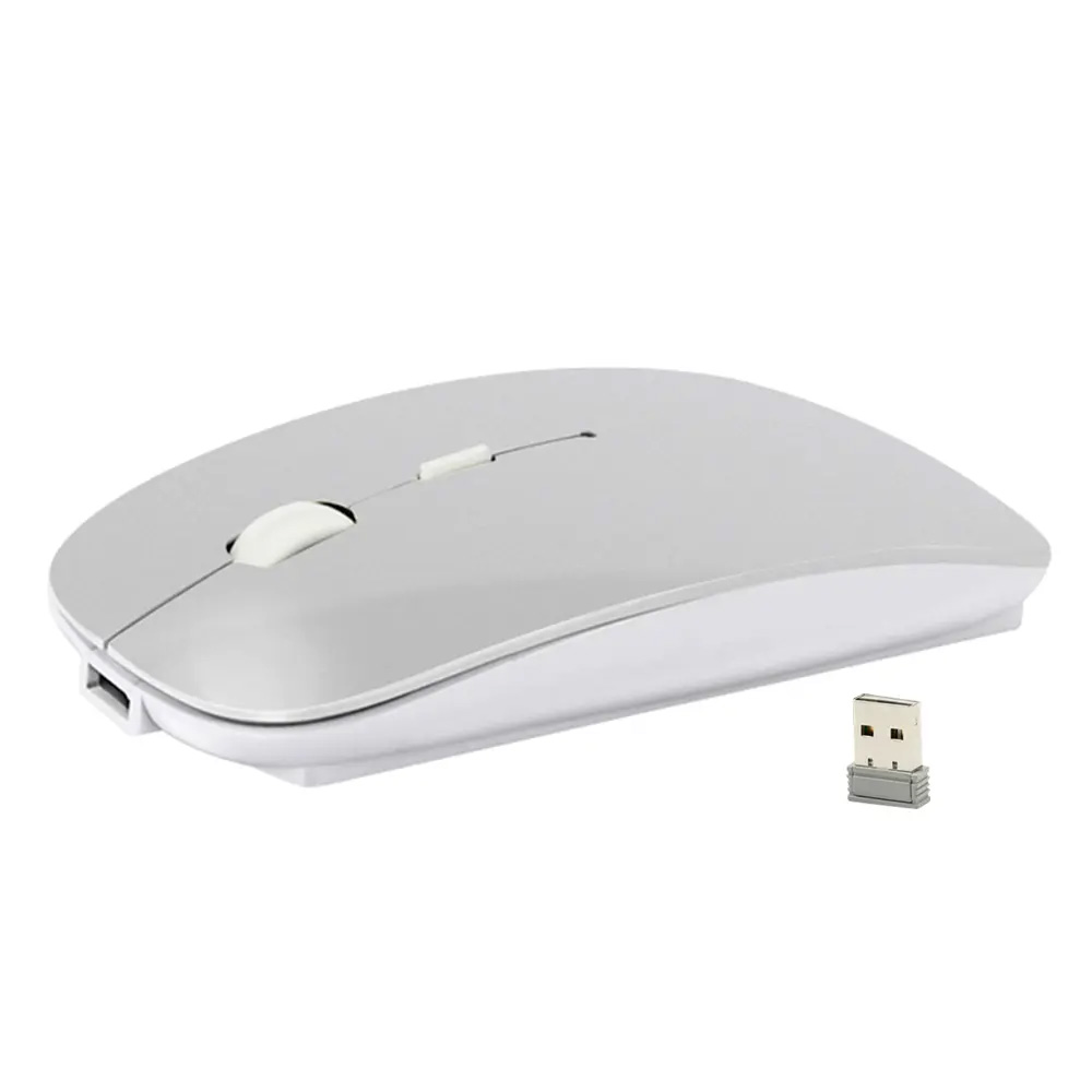 Wireless Bluetooth Mouse 2.4GHz Dual Modes RGB Rechargable Quiet Slim Wireless Mice Compatible For PC Laptop PC Computer