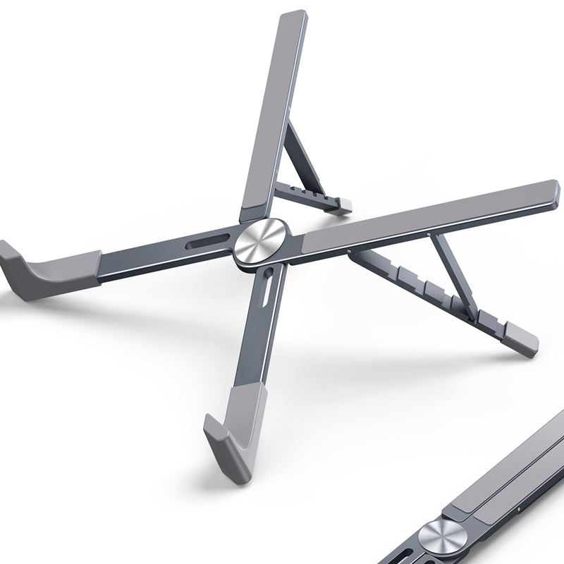 Ergonomic Aluminum Alloy & Silicone Laptop Stand Portable Durable