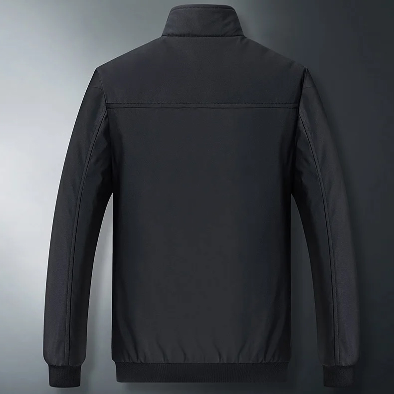 Men Jacket Thicken Cold-proof Stand Collar Men Coat Fashion Long Sleeve Business Casual Outerwear For Male